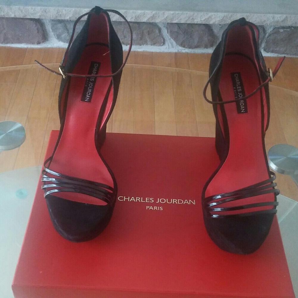 Charles Jourdan Black wedge